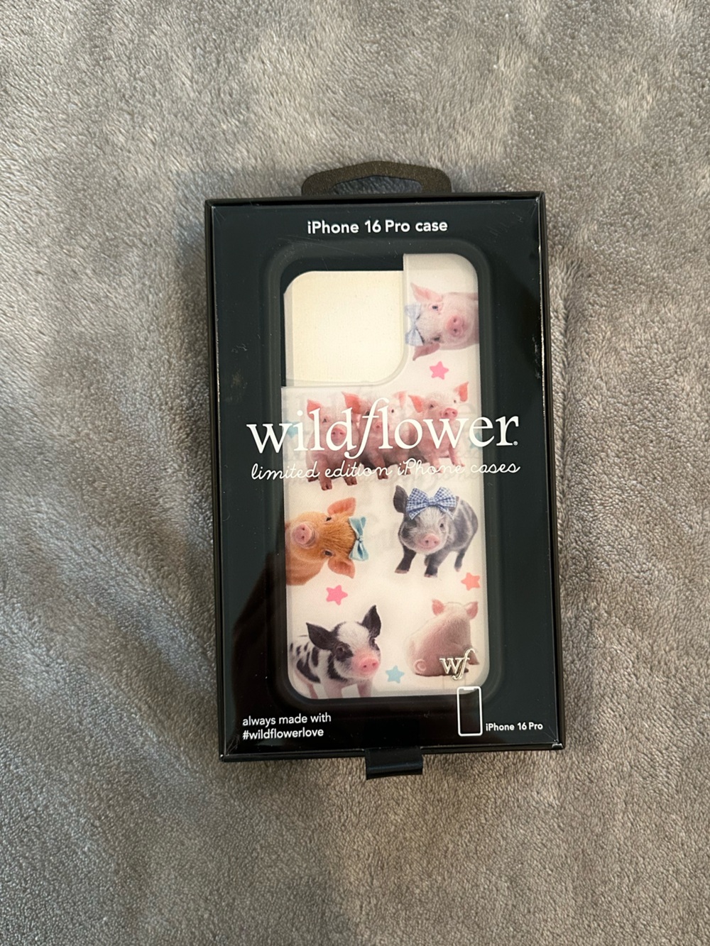 Wildflower “little piggies” iPhone 16 pro phone case